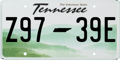 TN license plate Z9739E
