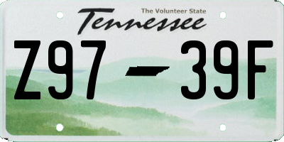TN license plate Z9739F