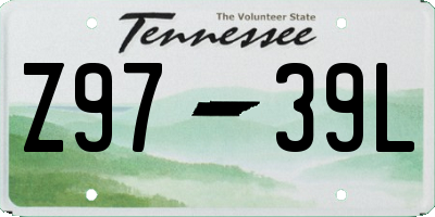 TN license plate Z9739L