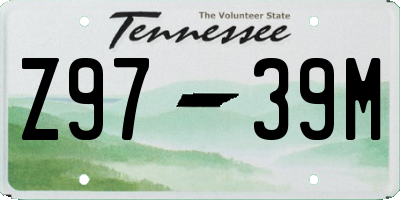 TN license plate Z9739M