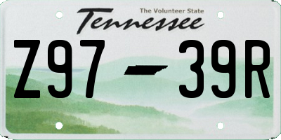 TN license plate Z9739R