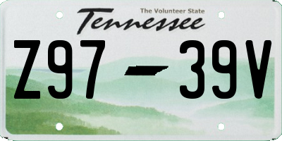 TN license plate Z9739V
