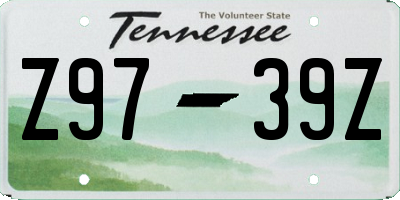 TN license plate Z9739Z