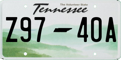 TN license plate Z9740A