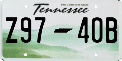 TN license plate Z9740B