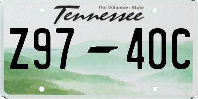 TN license plate Z9740C