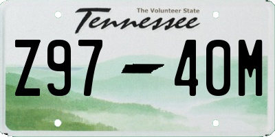 TN license plate Z9740M