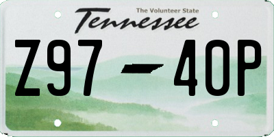 TN license plate Z9740P