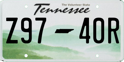TN license plate Z9740R