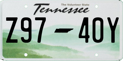 TN license plate Z9740Y
