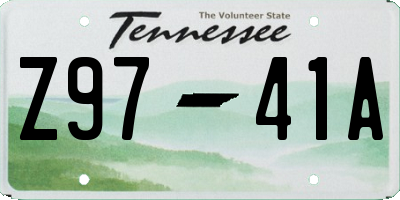 TN license plate Z9741A