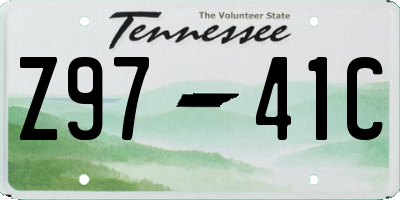 TN license plate Z9741C