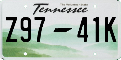 TN license plate Z9741K