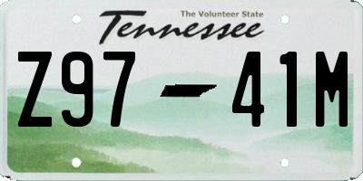 TN license plate Z9741M