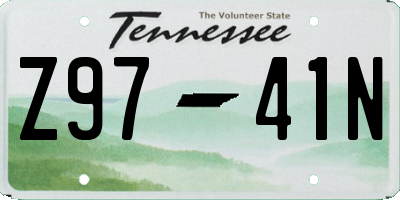 TN license plate Z9741N