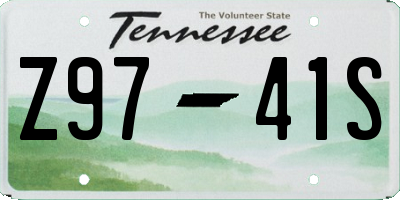 TN license plate Z9741S