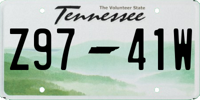 TN license plate Z9741W