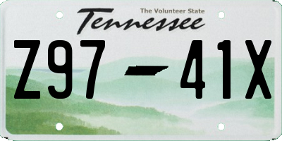 TN license plate Z9741X