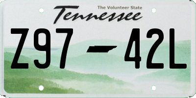 TN license plate Z9742L