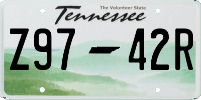 TN license plate Z9742R