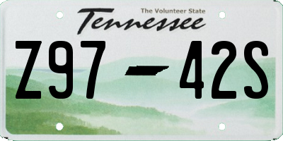 TN license plate Z9742S