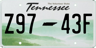 TN license plate Z9743F