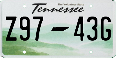 TN license plate Z9743G