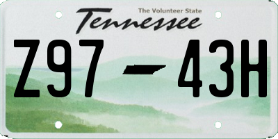 TN license plate Z9743H