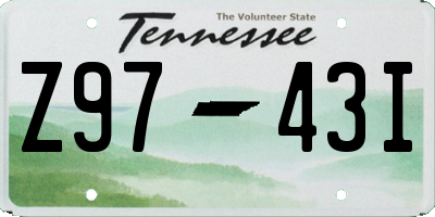 TN license plate Z9743I