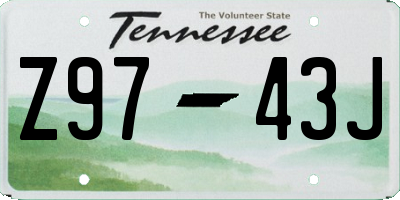 TN license plate Z9743J