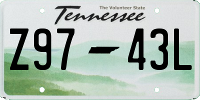 TN license plate Z9743L