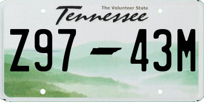 TN license plate Z9743M