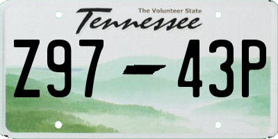 TN license plate Z9743P