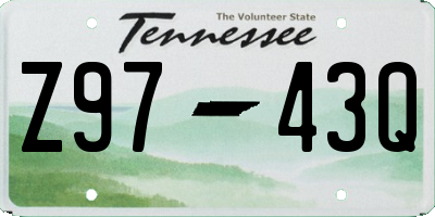 TN license plate Z9743Q