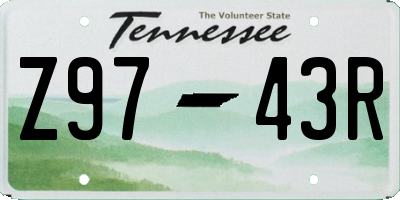 TN license plate Z9743R