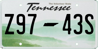 TN license plate Z9743S