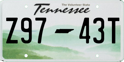 TN license plate Z9743T