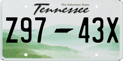 TN license plate Z9743X