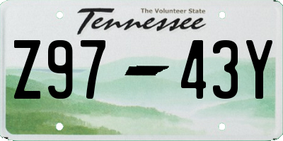 TN license plate Z9743Y