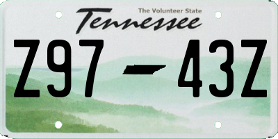 TN license plate Z9743Z