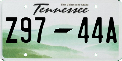 TN license plate Z9744A