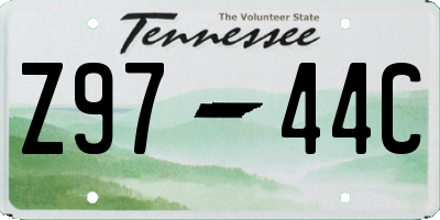 TN license plate Z9744C