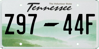 TN license plate Z9744F
