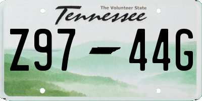 TN license plate Z9744G