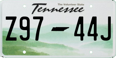TN license plate Z9744J