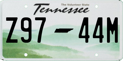TN license plate Z9744M