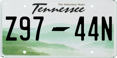 TN license plate Z9744N