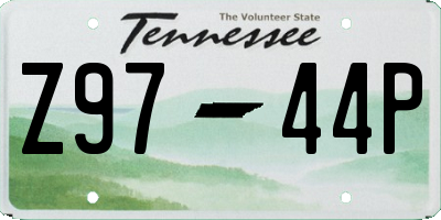 TN license plate Z9744P