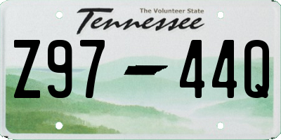 TN license plate Z9744Q