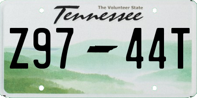 TN license plate Z9744T